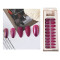 Set De Uñas Postizas Diana Punta Ballerina Fucsia