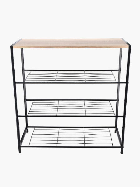 MESA CON ZAPATERA 3 NIVELES MADERA