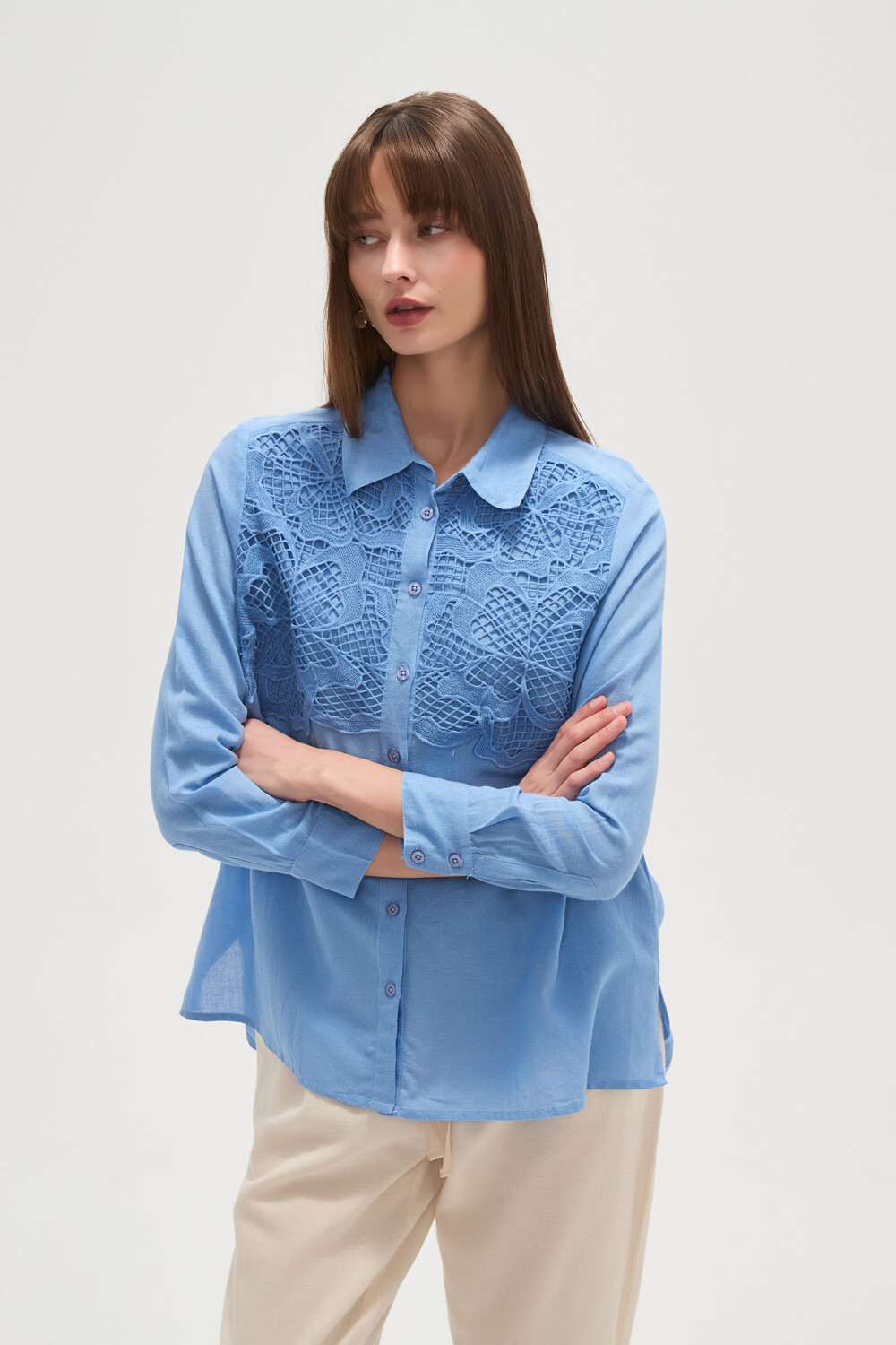 Camisa Jayas Azul Grisaceo