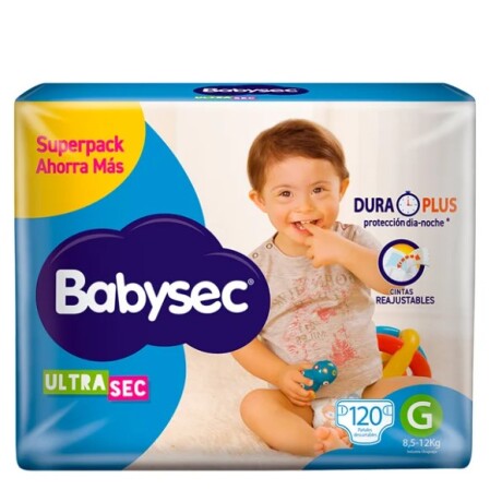 Pañales Babysec UltraSec G x120