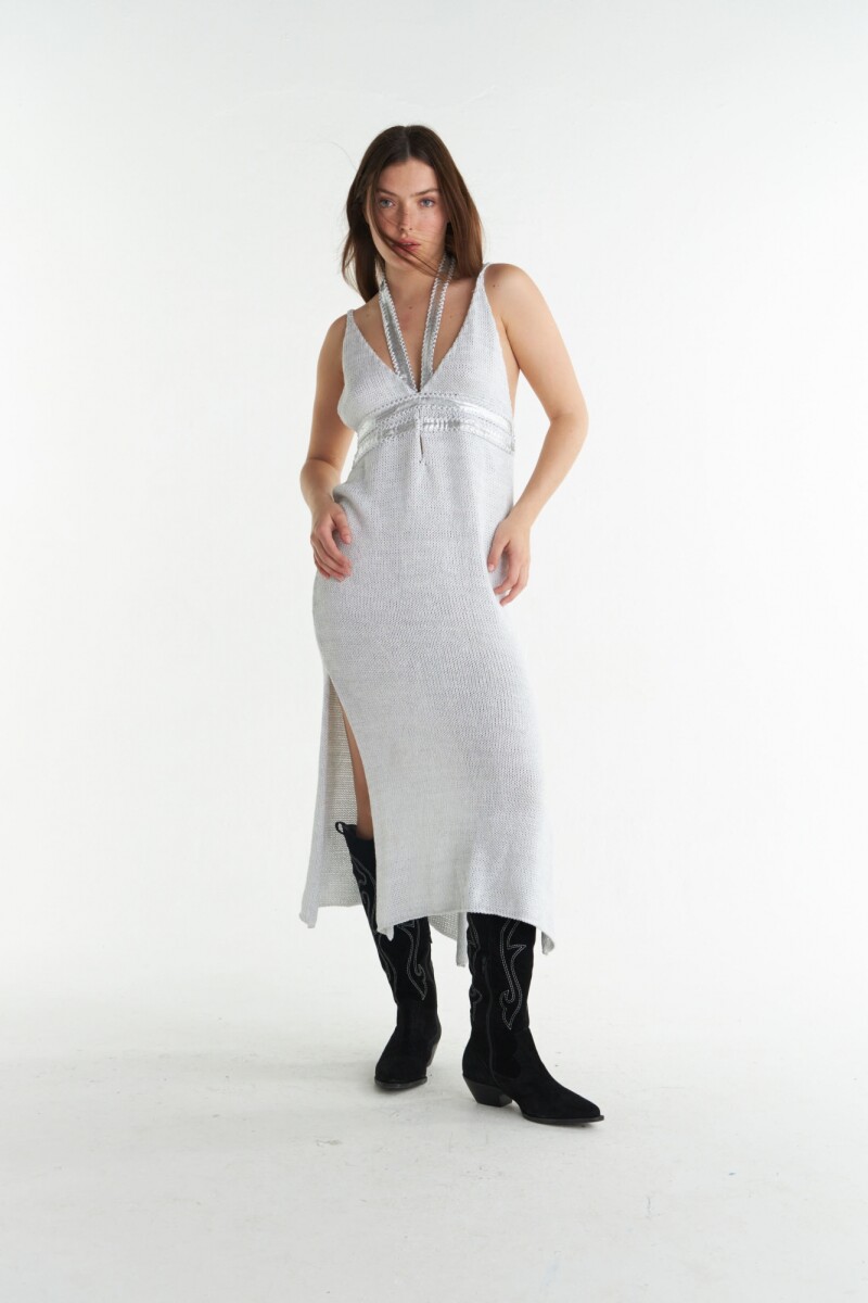 Vestido New Renata Blanco Lurex