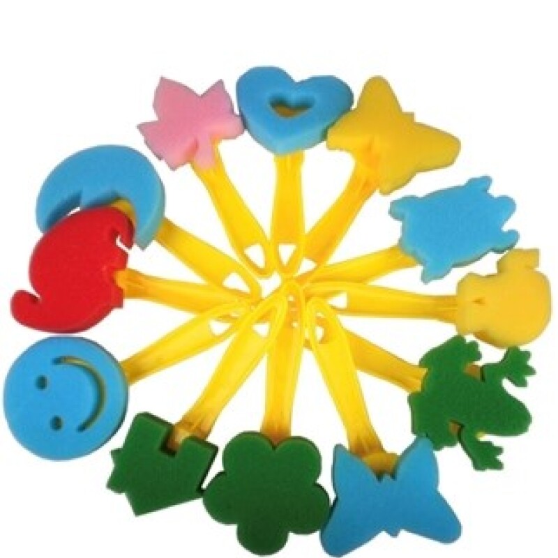 Set Sellos Esponja Con Mango Varios Diseños SET SELLOS ESPONJA CON MANGO VARIOS DISEÑOS