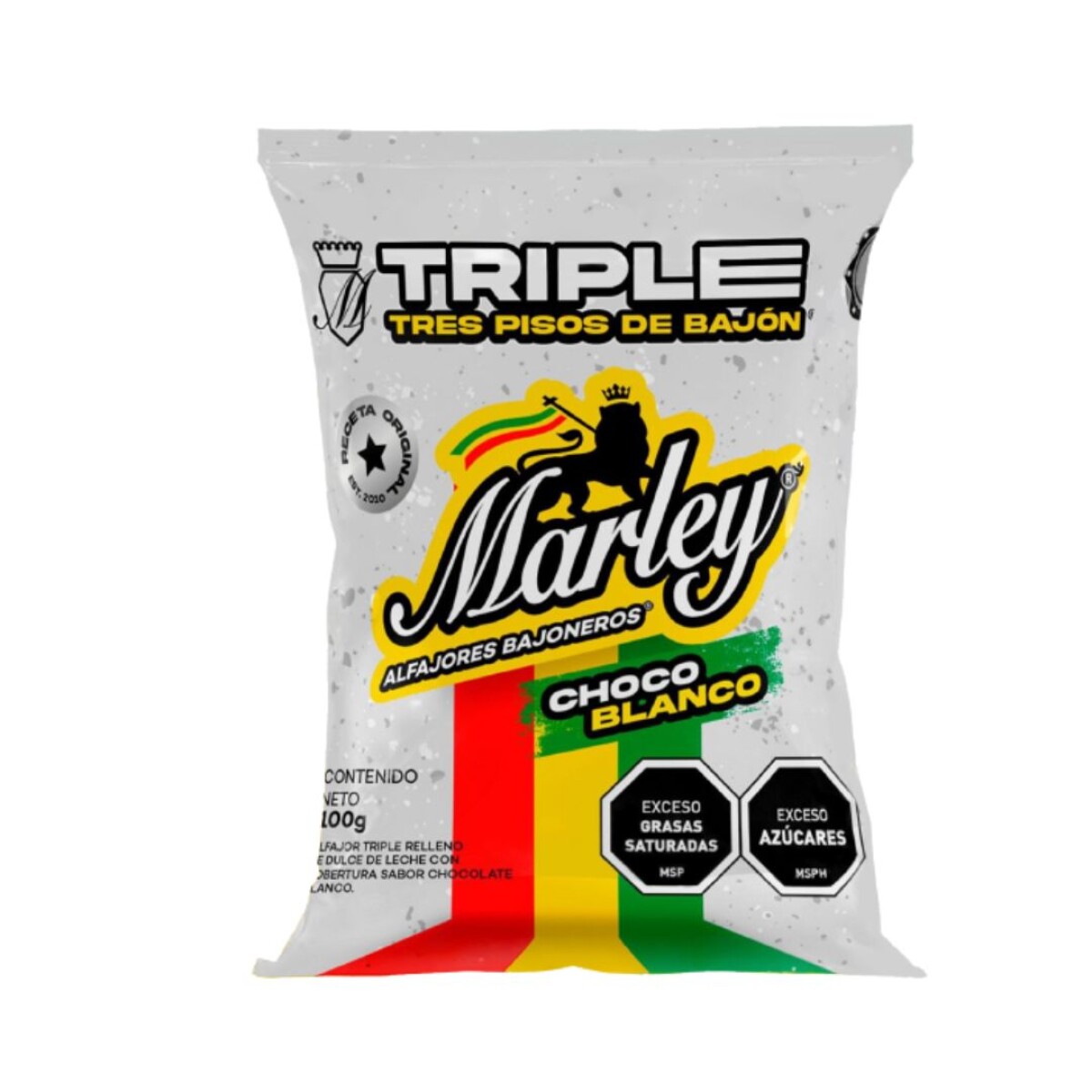 Alfajor triple blanco Marley - 1 ud. - 100 g 