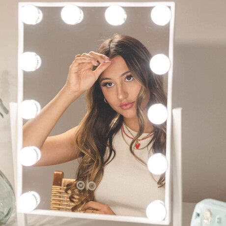 Espejo con luz led regulable para maquillaje grande Sc