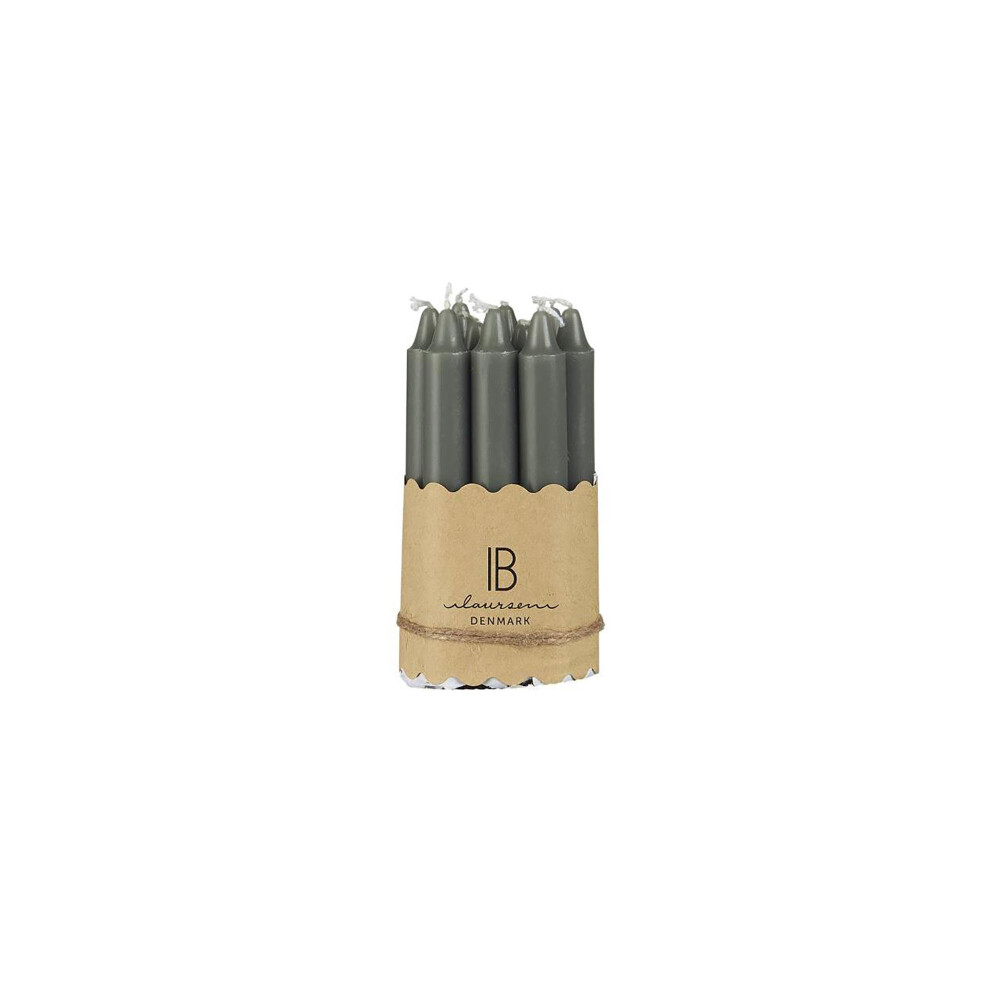 SET 10 VELAS PARAFINA GRIS 4143