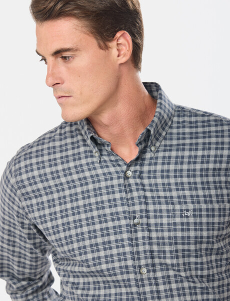 CAMISA SPORTS A CUADROS Gris