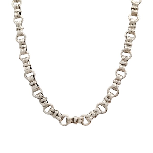 Cadena Circulos-Plata y Oro-Sin piedra-CD5029 sinpiedra