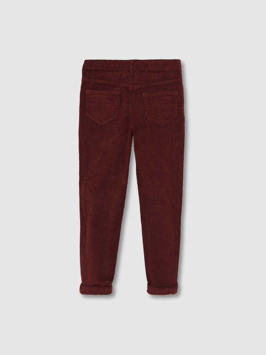 Pantalon Cinco Bolsillos De Pana Rosa