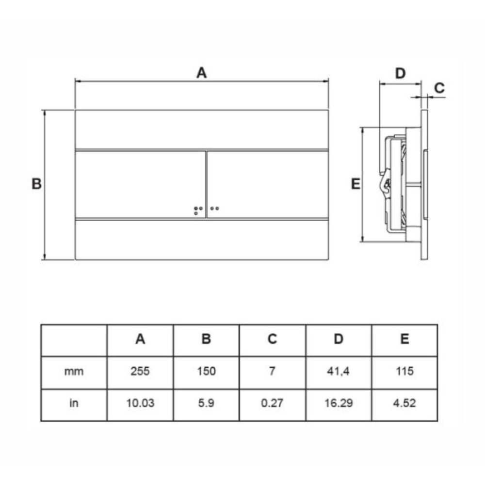 Placa pulsador slim acero inox Oli Placa Pulsador Slim Acero Inox Oli