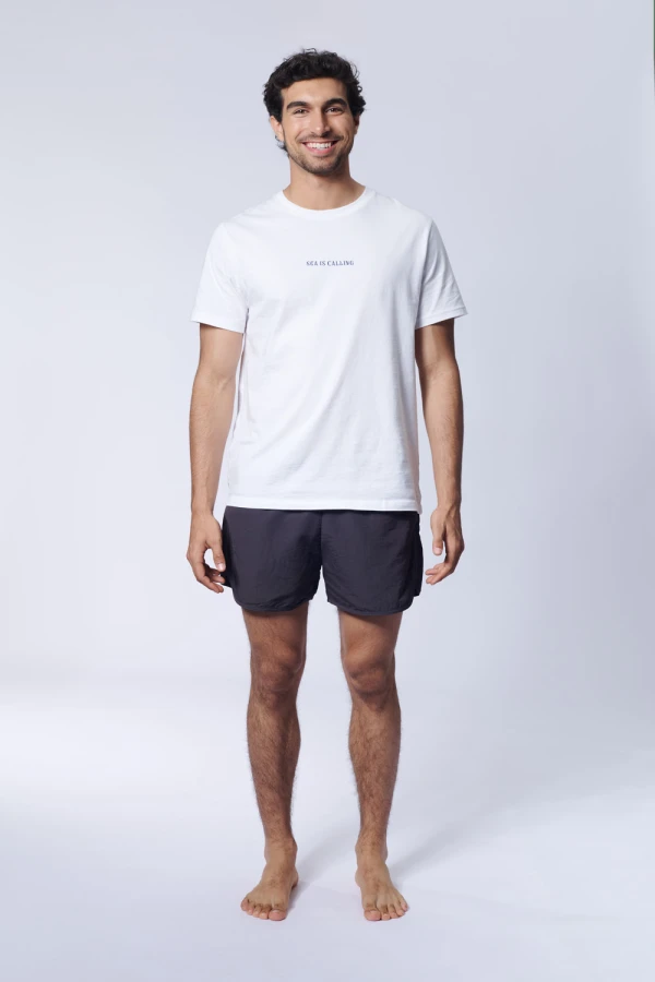 Short de baño runner Negro