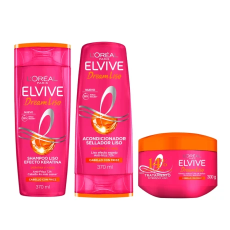 Pack Elvive Dream Liso - Shampoo 370 + Acondicionador 370 + Mascarilla Capilar Pack Elvive Dream Liso - Shampoo 370 + Acondicionador 370 + Mascarilla Capilar