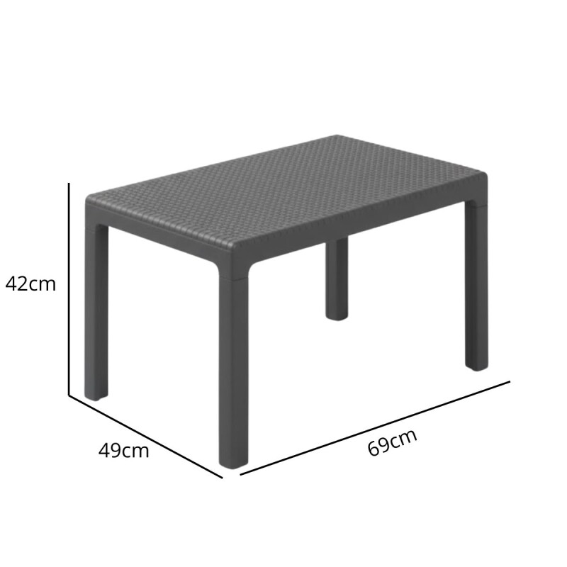 Juego Prestij de jardín 3 sillones con almohadones + mesa GRIS