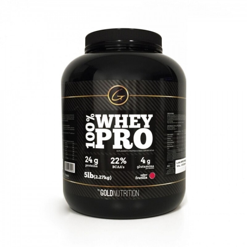 Proteína 100% Whey Pro Gold Nutrition Frutilla 5 Lbs. Proteína 100% Whey Pro Gold Nutrition Frutilla 5 Lbs.