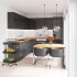 Carrito Organizador Cocina 3 Estantes Carro Con Ruedas Almacenamiento Imback Color Negro Carrito Organizador Cocina 3 Estantes Carro Con Ruedas Almacenamiento Imback Color Negro