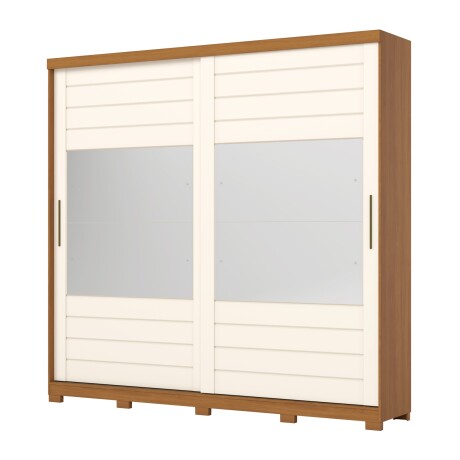 ROPERO CAYMAN 2 PUERTAS 6 CAJONES INTERNOS 2 ESPEJOS GUARDARROPA CLOSET ARMARIO 100% MDF OFF WHITE