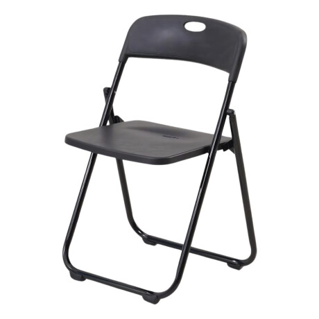Silla Plegable Reforzada Para Jardin Exterior Metal Plastico Negro