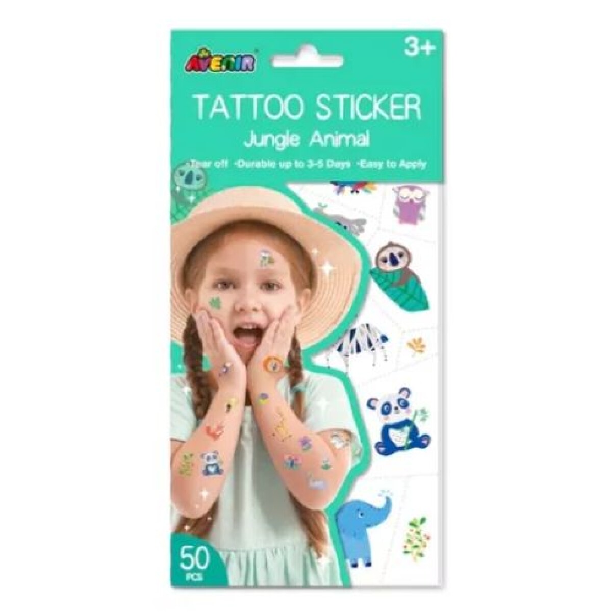 Tattoo stickers lavables Jungle Animal - Tattoo Stickers Lavables Jungle Animal 