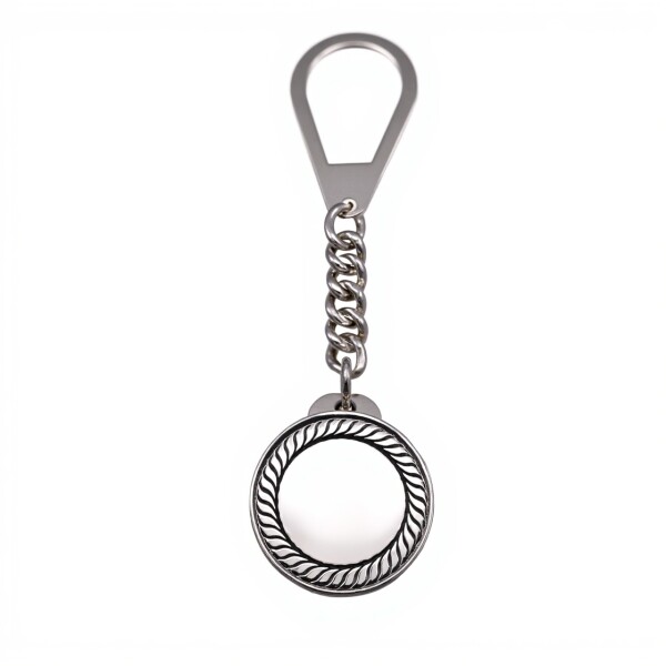 LLAVERO LISO PARA GRABAR - ALPACA Y PLATA plateadouniforme