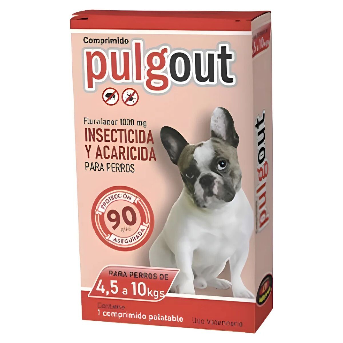 PULGOUT COMPRIMIDO ANTIPULGAS Y ANTIGARRAPATAS - 4,5 A 10 KILOS 