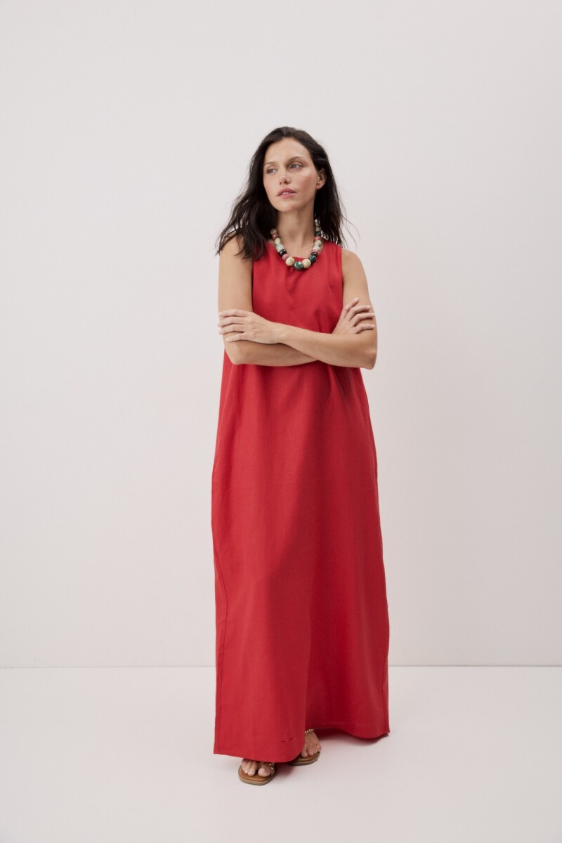 VESTIDO PILO HIGH Rojo