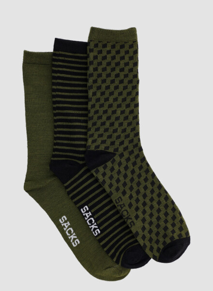 Pack x 3 medias media caña lisas Combinacion b