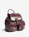 Mochilas Urbanas Mochila Efecto Charol Bordo - Rojo Vino