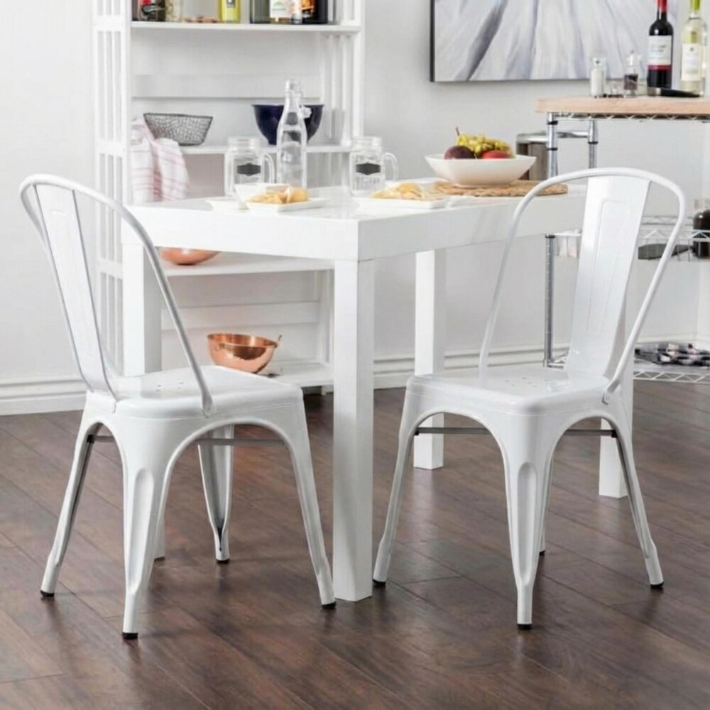 Juego de comedor 4 sillas tolix 70 Blanco