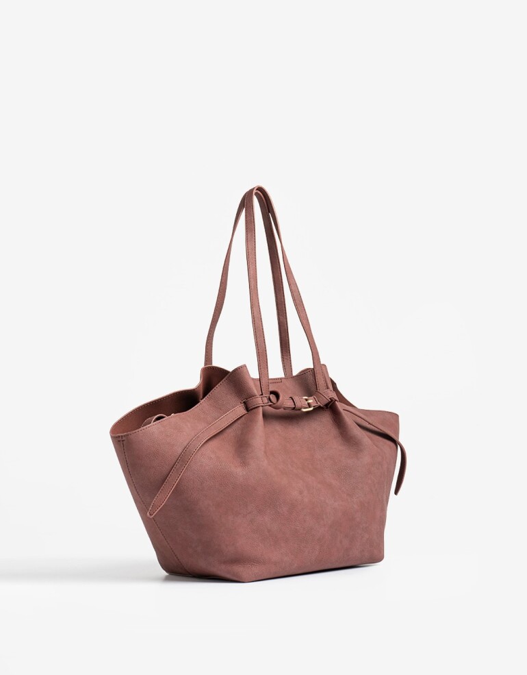 Shopper Cartera Shopper Con Bolso - Rojo Burdeaux