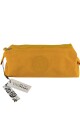 Neceser Premium de Tafeta Amasada Amarillo
