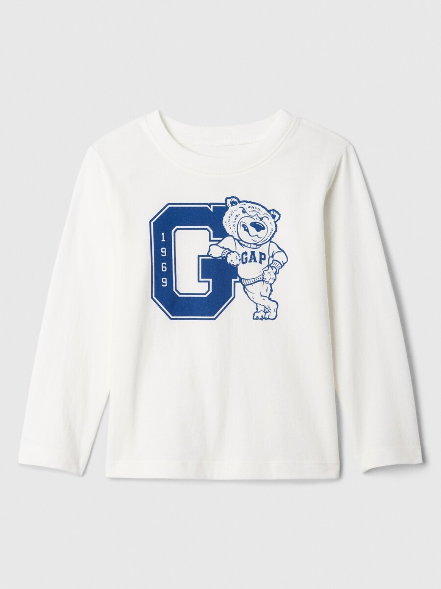 Remera Manga Larga Toddler Niño - New Off White 