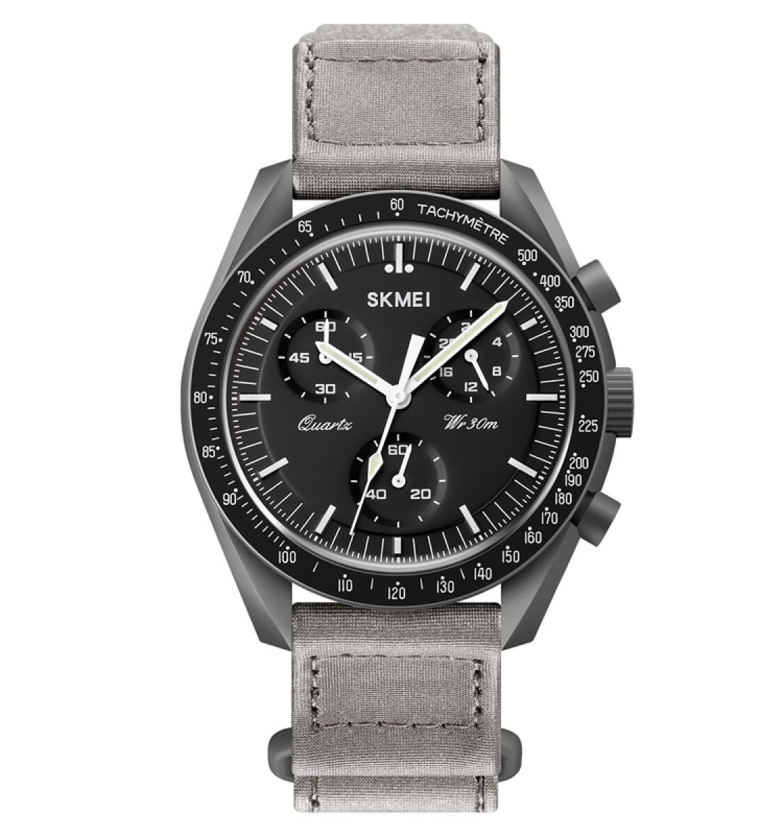 Reloj Skmei 1982dgysi Cronógrafo Para Hombre Con Correa De Lona Gris 