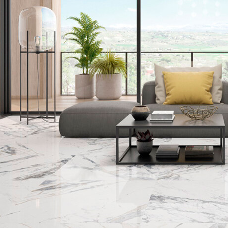 Porcelanato Marmolado Blanco Pulido 120X120Cm Piso Pared GAMAS DE BLANCO