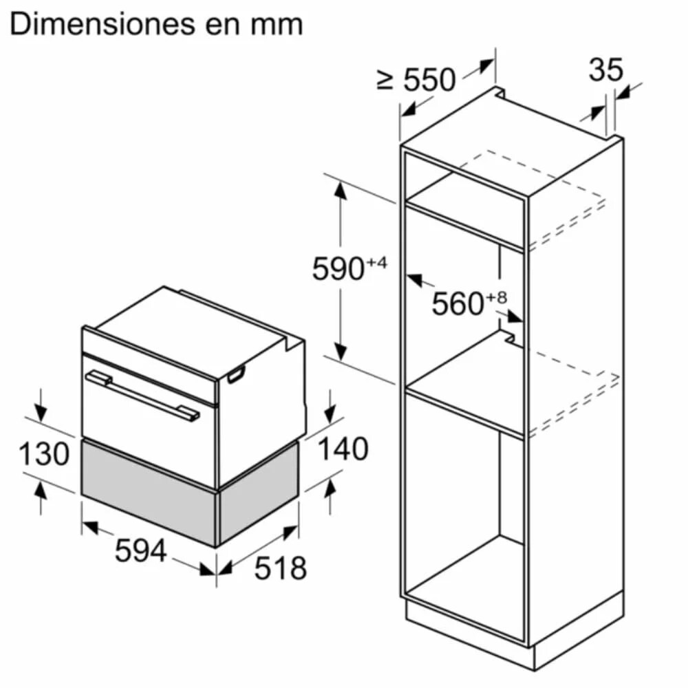 MODULO DE CALENTAMIENTO EMPOTRABLE 20-LITROS NEGRO BOSCH BIC7101B1