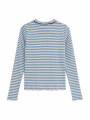 POLERA AGOS STRIPE CELESTE