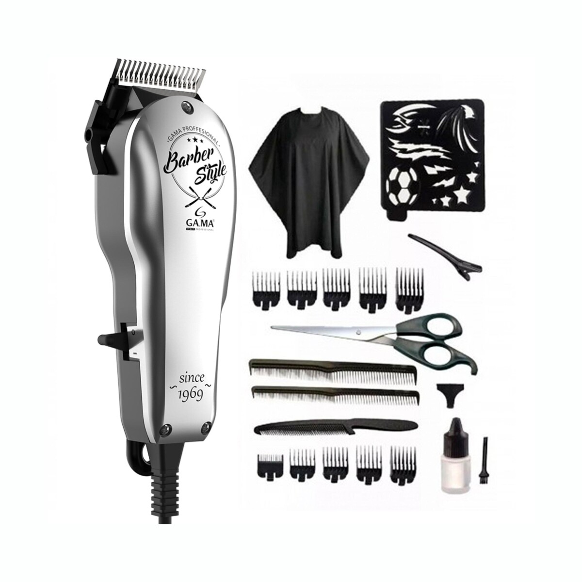 Afeitadora Máquina Magnética GAMA Barber Style Con Accesorios 