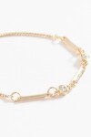 Pulsera strass ajustable dorado