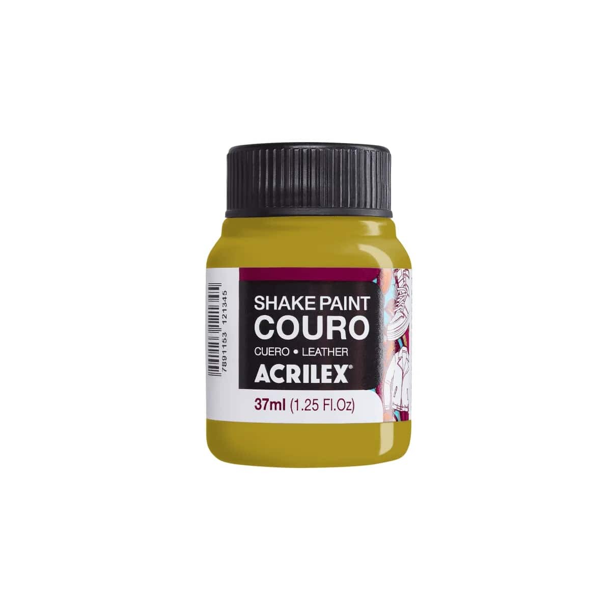 Pintura Acrilex Shake Cuero 37 ml - Amarillo Indiano 