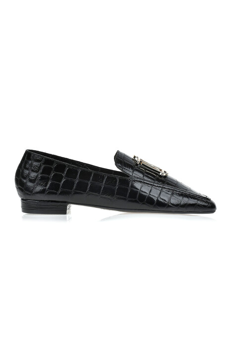 Mocasin Croco Negro