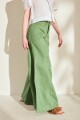 PANTALON WIDE XL LINEN SS27 Verde