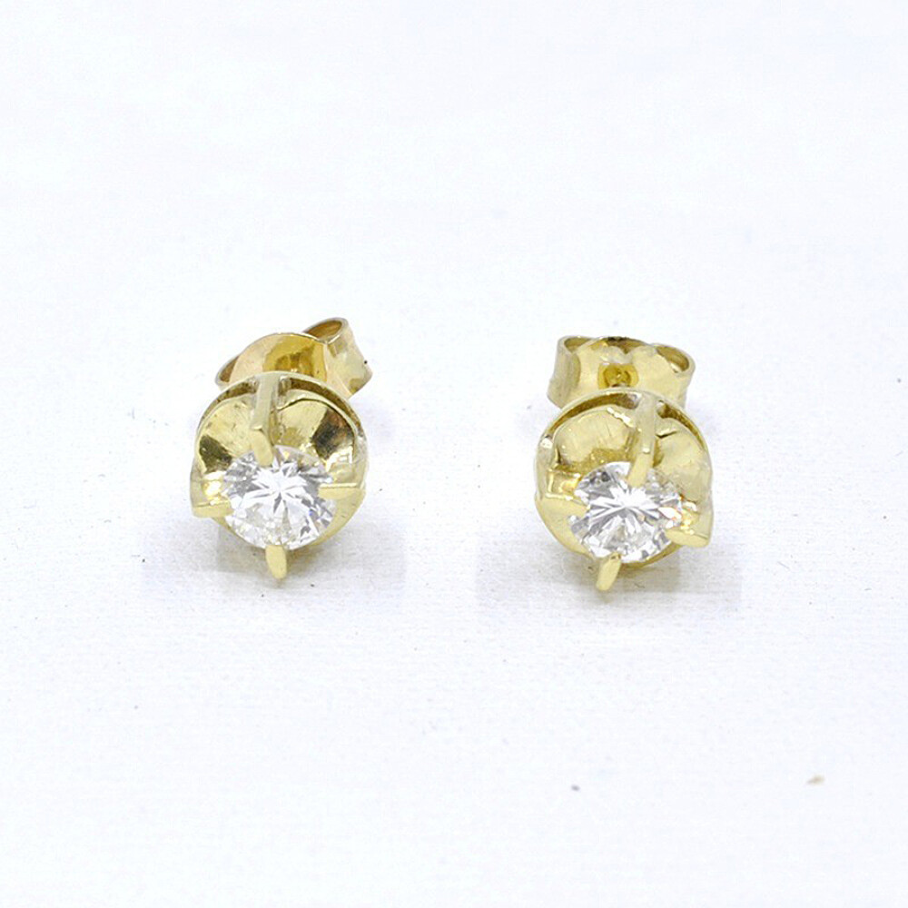 Caravanas En Oro 18K Y Brillantes Caravanas En Oro 18K Y Brillantes