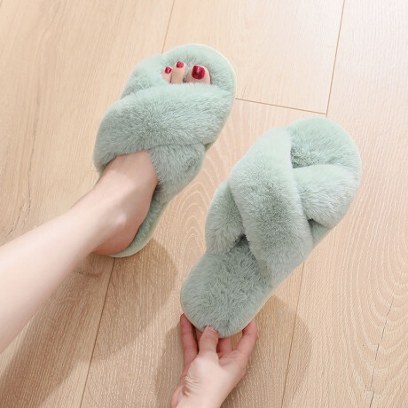 Pantufla Cruzada Varios Colores Verde