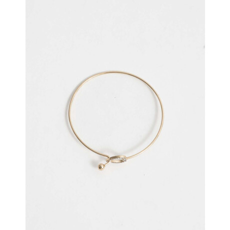 Pulseras Rígidas Con corazón Dorado