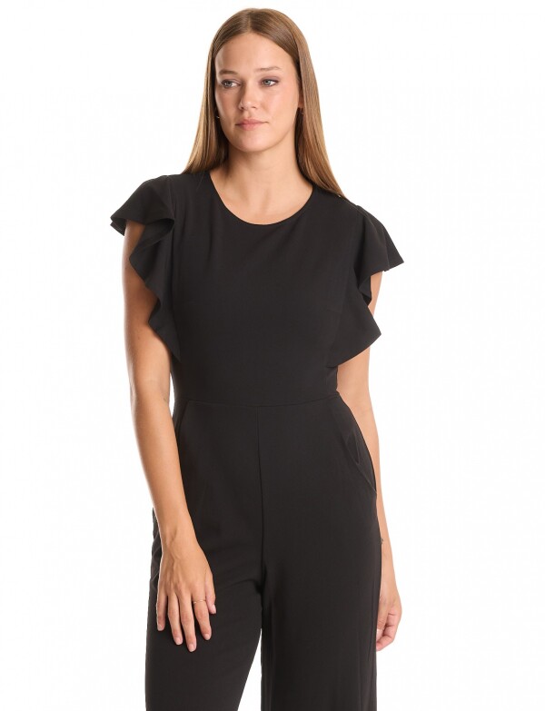 Enterito Crepe Manga Volado NEGRO