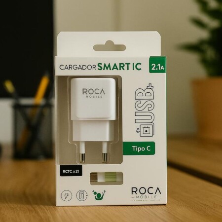 CARGADOR INTELIGENTE ROCA 2.1A TIPOC CARGADOR INTELIGENTE ROCA 2.1A TIPOC