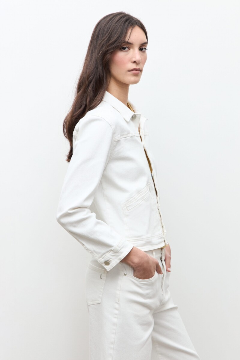 Chaqueta clasica de jean crudo