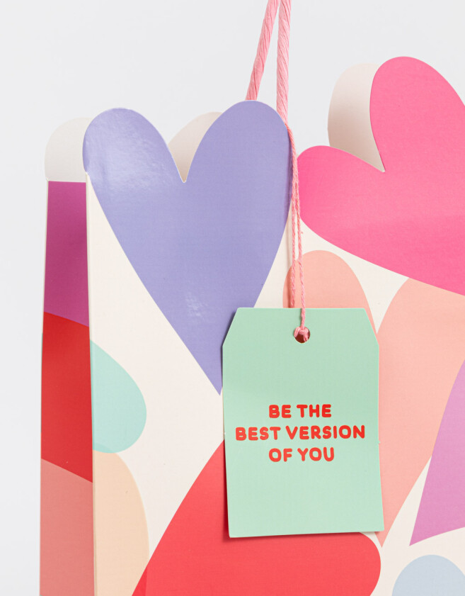 Accesorios Regalos Corazón Bolsa De Regalo Con Corazones Tamaño Mediano - Combinacion Multicolor
