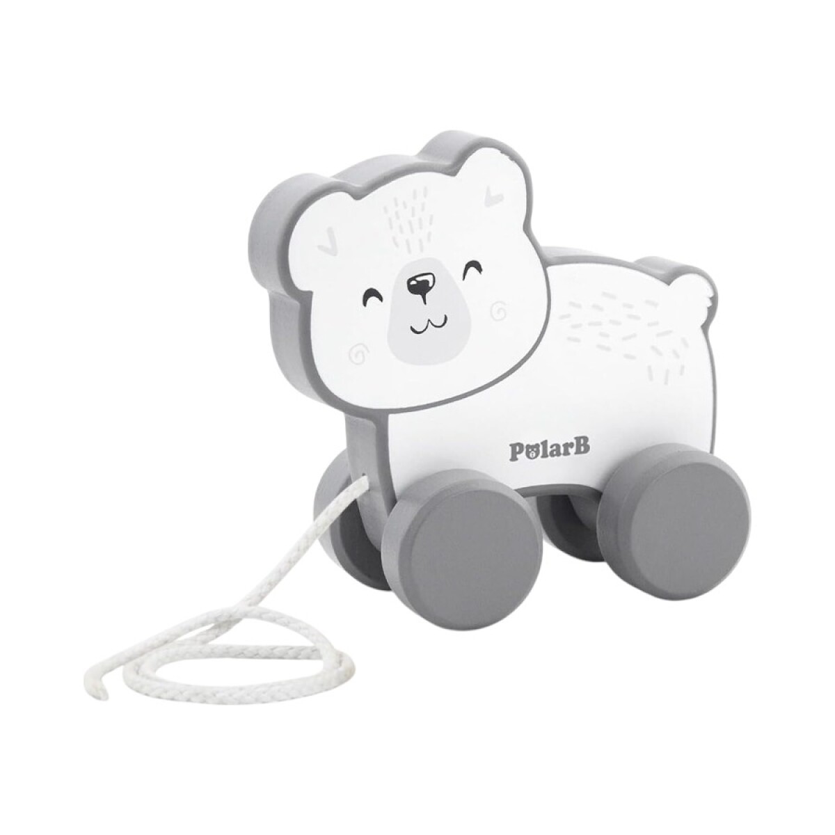Juego de arrastre animales madera Polar B - Oso Polar 