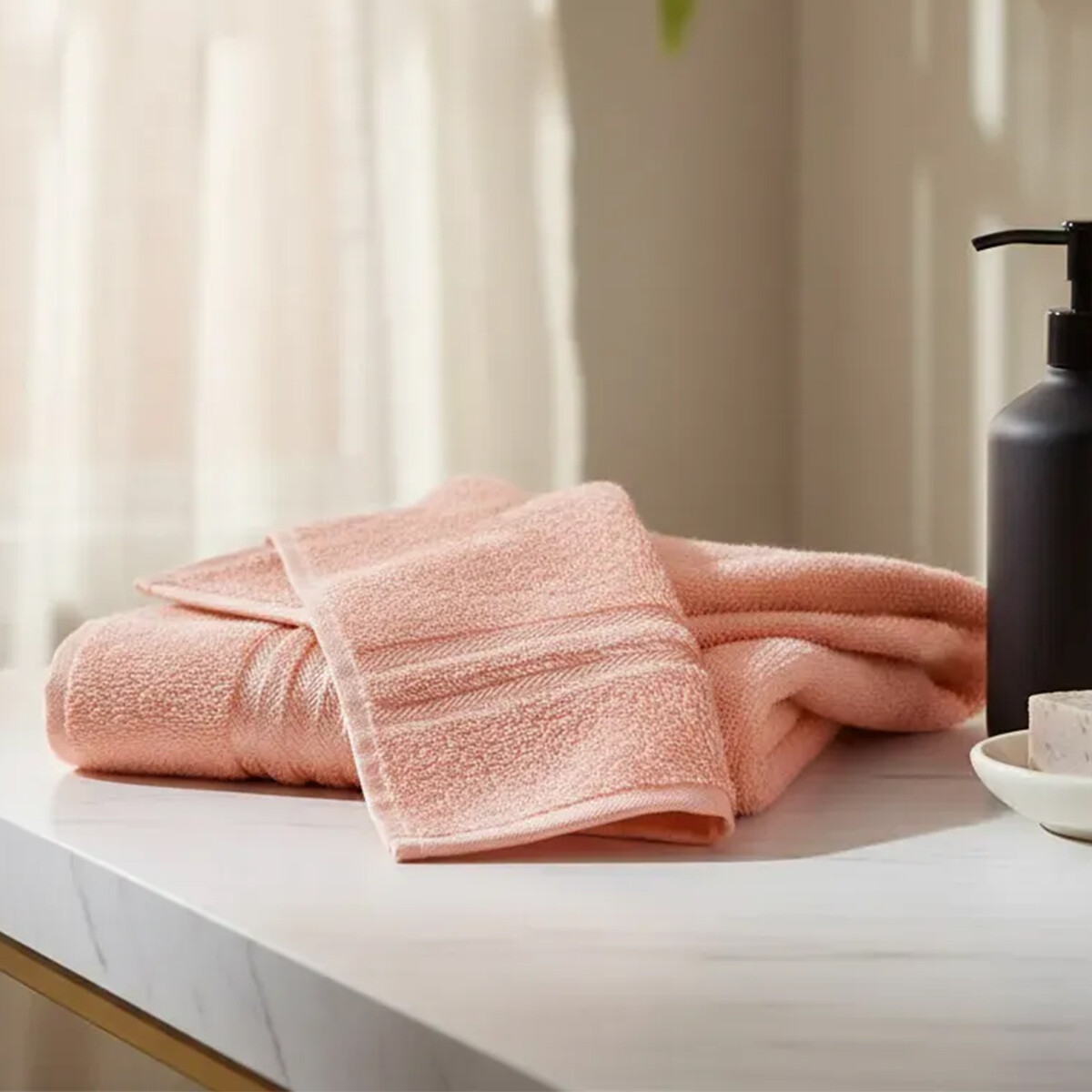 Toalla Baño Priori Döhler 65 cm x 130 cm 100% Algodón - SALMON 