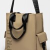 Cartera Al Hombro Light Nylon Negro Taupe