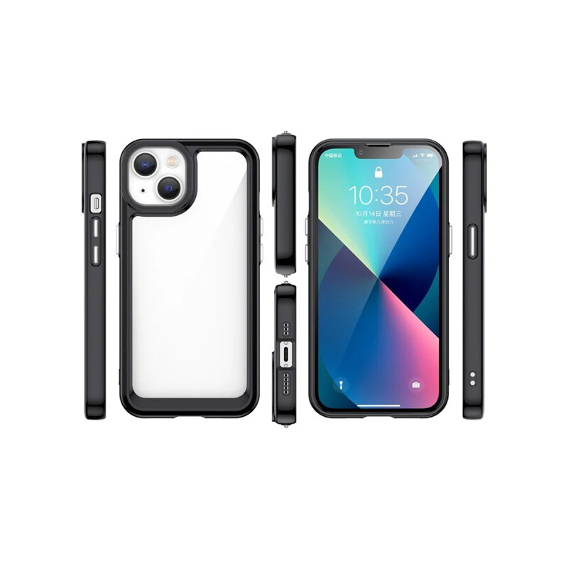 Protector para iPhone 13/14 bordes color negro Protector Para Iphone 13/14 Bordes Color Negro
